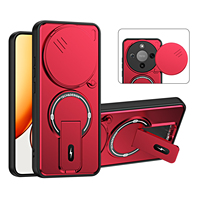 Étui magnétique de luxe avec béquille invisible pour Honor X9D X9A X9C Smart 2024 X8C X7C X6B, compatible avec la charge sans fil et doté d'un protecteur d'objectif