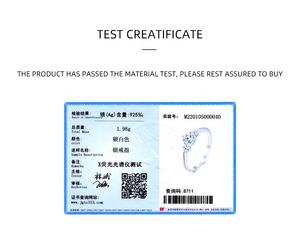 JZ1537 moda promesa tres anillos de piedra Cz 925 anillos de plata aniversario boda diamante anillos de compromiso para mujer joyería - Product Image 6