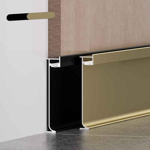 Top vente carrelage garniture <span class=keywords><strong>plinthe</strong></span> <span class=keywords><strong>en</strong></span> aluminium utilisé pour l'installation <span class=keywords><strong>sur</strong></span> des planches <span class=keywords><strong>en</strong></span> <span class=keywords><strong>bois</strong></span> LED bande lumière canal profil <span class=keywords><strong>plinthe</strong></span> murale - Product Image 2