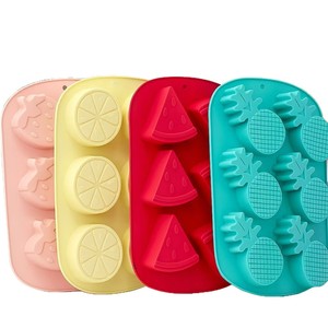 Nouveau moule <span class=keywords><strong>à</strong></span> glaçons en silicone HY, thème fruits, formes étoile, <span class=keywords><strong>pomme</strong></span>, banane, raisin, pour la préparation de glaces - Product Image 2