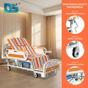 سرير فحص طبي قابل للطي بخمس وظائف وعجلات جانبية و4 عجلات دوارة مع وعاء للمرحاض بأسعار رخيصة - Product Image 2