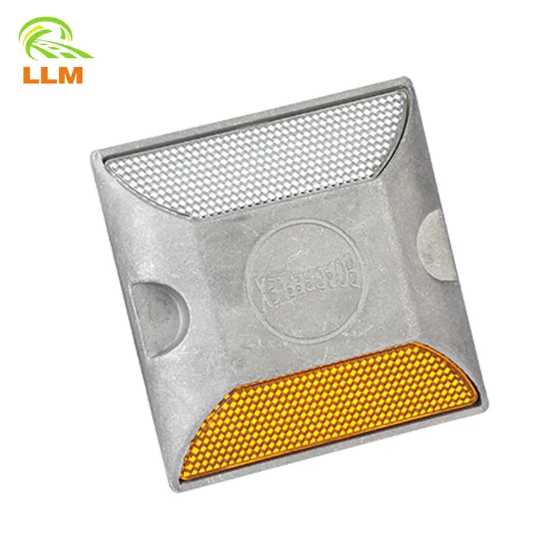 Seguridad vial de aluminio fundido Ojo de gato Reflectante Road Mark Stud Roadside Raised Driveway Marker Reflector de lado simple o doble