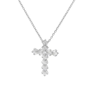Collar con Colgante de Cruz de Circonia Cúbica, Moderno y Sencillo, Ideal para Uso Diario Femenino - Product Image 5