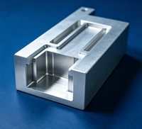 Bloc en aluminium fini avec précision et support en U en aluminium thermolaqué, pièces semi-précises en aluminium