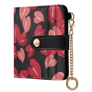 New Arrival Stylish Aloha Summer Hawaii Red Anthurium Flower Custom <b>Small</b> Delicate Cute <b>Wallet</b> <b>Small</b> Card Holder Purse for Women - Product Image 1