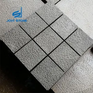 High-endสีดำBasalt BUSH hammered Basalt paving Stone