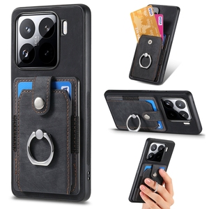Para Xiaomi 15/15 Pro Finger Ring Holder Card Slots Phone case contraportada, Wallet Case para Moto <span class=keywords><strong>Razr</strong></span> 50/50 Ultra - Product Image 2