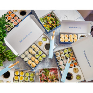 Custom Logo White Card Board Disposable Biodegradable Kraft Lunch Takeout Box Paper Take Away Food Packaging Sushi Togo Box