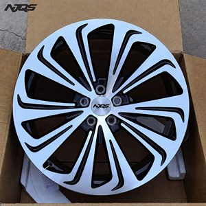 NJQS Dövme Yeni Siyah Gümüş Parlak Kaplama 5x120 5x1143 Binek Otomobil Jantı Alüminyum Alaşımlı Lüks Çok Kollu Jant Tesla BYD için - Product Image 2