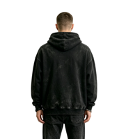 TaiDe OEM ODM 480GSM lavage à l'acide en détresse polaire DTG sweat à capuche imprimé surdimensionné goutte épaule Vintage Streetwear hommes en gros