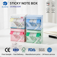 Bloc-notes adhésif transparent irisé, design à défilement, autocollants mémo dégradés, marque-pages adhésifs pour le bureau et l'école