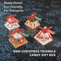 Bolsa de Regalo Navideña con Diseño de Papá Noel, Reno, Muñeco de Nieve y Duende, Plegable Triangular, Reciclable, con Forro de Esponja, para Alimentos para Bebés, con Cinta y Etiqueta