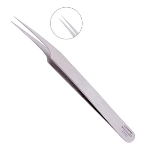 Las mejores pinzas para extensión de pestañas, pinzas de punta recta puntiaguda, pinzas de acero inoxidable hechas a mano - Product Image 1