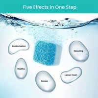 Tablettes de détergent solide écologiques parfum citron pour nettoyage en profondeur, compatibles lave-linge à chargement frontal et supérieur HE, pour un lavage efficace du bac de la machine.