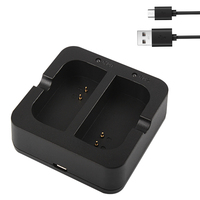Station de charge USB portable OEM/RingTeam pour sonnette vidéo Ring 2, 3, 3Plus, 4 et Doorbell Plus RV4 – Chargeur double batterie de remplacement