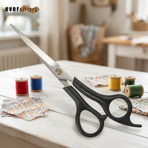 Ciseaux à cheveux professionnels Eversharp en acier inoxydable 440C, lame tranchante, manche long, pour droitiers, poignée en plastique, ciseaux de coiffure - Product Image 5
