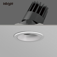 Spot LED encastré anti-éblouissement en aluminium, faisceau étroit réglable, IP65, moderne, pour hôtel, 8W 18W 25W