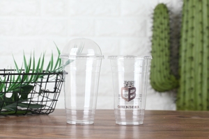 พลาสติก Boba ถ้วยเครื่องดื่มถ้วย Eco Friendsly ขายส่ง12 14 16 20 OZ การปรับแต่งโลโก้ PET -30 -70องศาเซลเซียส <span class=keywords><strong>SO9001</strong></span> - Product Image 6