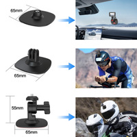 Kits de support de casque portables pour caméras Insta360 X5/X4/X3 et GoPro Hero 13/12/11/10/9, matériau ABS, adaptateur de fixation à vis 1/4"-20