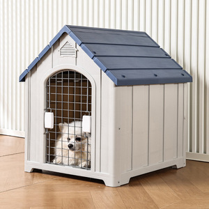 Casa para Perros Medianos de Material PP para Exteriores, Transpirable, Impermeable, Resistente a la Lluvia, al Sol y al Frío, para Todas las Estaciones, Caseta, Jaula, Villa para Perros - Product Image 2