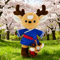 Fournisseur de peluches personnalisées, création de poupée en peluche avec puce NFC, jouet en peluche de 30 cm, cerf Kongfu, jouet mascotte NFC contrôlé par application