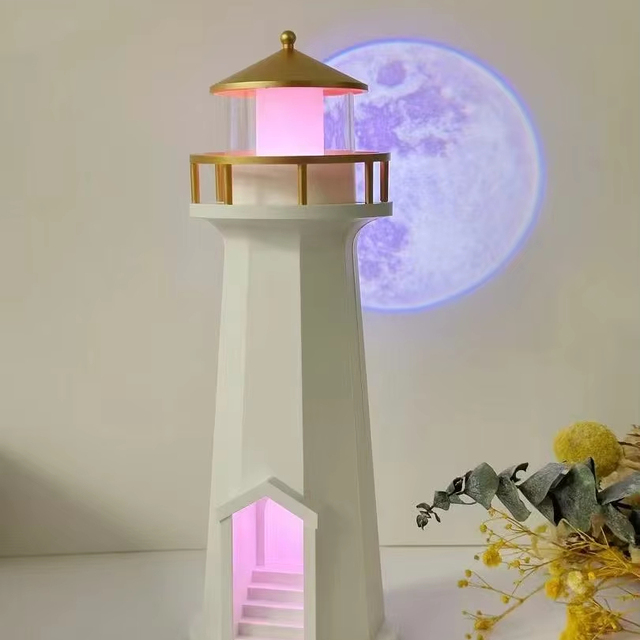 Moon Magic Premium Wireless Ambient Lighthouse Lamps Portable Children's Gifts for Bedroom Nursery Adjust Christmas Holiday
