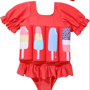 Bañadores flotantes para niños y niñas, traje de baño de una pieza con flotabilidad ajustable para bebé