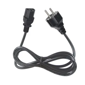 H05VV-F 0.75MM2 Portable Outdoor Waterproof 250V 16A 3 Pin Eu/France plug to C13 Cable AC Power Cord