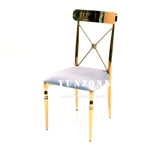 Chaise de salle à manger moderne à dossier croisé en acier inoxydable doré tissu de velours <span class=keywords><strong>pour</strong></span> mariages événements <span class=keywords><strong>location</strong></span> SS cadre <span class=keywords><strong>pour</strong></span> salon villas - Product Image 5
