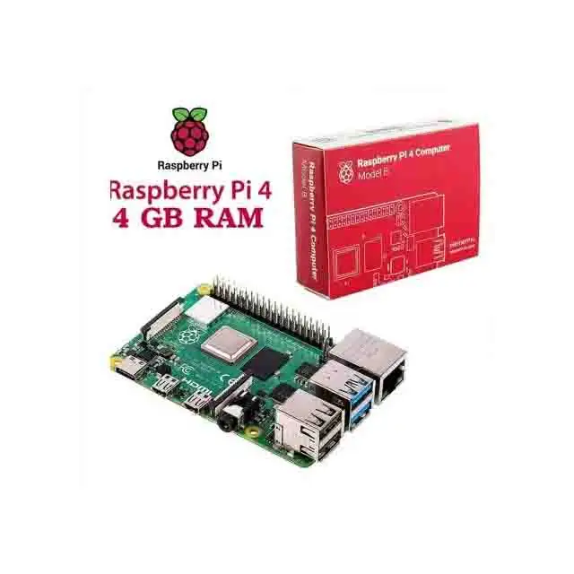 Novo raspberry pi 4 modelo b 4gb ram, bcm2711 quad core Cortex-A72 A-R-M v8 1.5ghz suporte 2.4/5.0 ghz wifi bluetooth 5.0