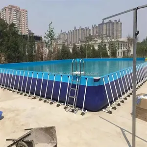 निर्माताओं बेचने के लिए सुरक्षित और गुना करने के लिए आसान स्विमिंग पूल घर 16x32 ऊपर-जमीन पीवीसी स्विमिंग पूल