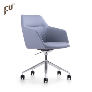 Prezzo di Fabbrica Miglior Prodotto Sedia da Ufficio per Riunioni in Pelle a Schienale Basso con Ruote - Product Image 5