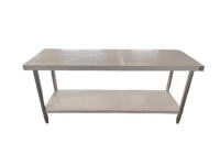 Table de travail en acier inoxydable 201/304 à 3 niveaux, vente directe usine, table de préparation pour cuisine commerciale, grand MOQ, revendeur