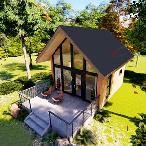 בקתת עץ קיטות מסגרת עץ בית פרפטרי טרומי בית המשולש עם חדר אמבטיה מטבח - Product Image 2