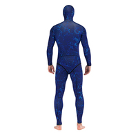 DIVESTAR Blue Camo 3mm 5mm 7mm Unisex Dua Potong Wetsuit Selam Terbuka Anti Air untuk Spearfishing, Diving, dan Freediving