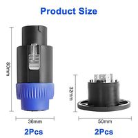 Haute qualité 8 pôles Speakon connecteur 8pin Speakon prises Jack adaptateur Audio verrouillage torsadé Audio haut-parleur câble prises Nl8 Speakon mâle