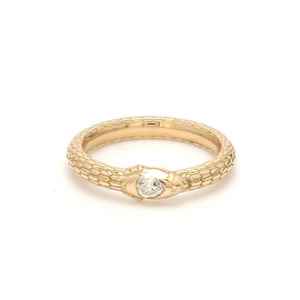 Novedades en Joyería Fina, Anillos de Serpiente con Diamantes Incrustados en Oro Puro de 14k, Diseño Minimalista Moderno, Anillos Delicados para Mujer con Corte Ovalado de 0.25ct - Product Image 1