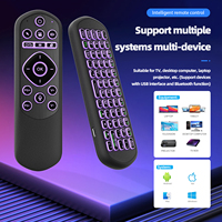 Control Remoto Universal X6 2.4G Bluetooth Inalámbrico G10S Air Mouse Recargable para Android TV Box, PC, Proyector, Control Remoto MX3