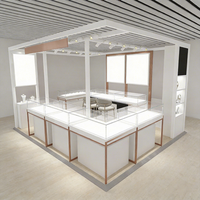 Vitrine à bijoux de luxe XINYI, cadre doré, verre verrouillable, éclairage LED, design écologique pour la vente de bijoux, shopping de luxe