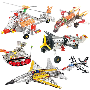 Mini bloques <span class=keywords><strong>de</strong></span> construcción <span class=keywords><strong>de</strong></span> ingeniería autoinstalados, DIY, coche, avión, tanque, juguete <span class=keywords><strong>de</strong></span> ladrillo <span class=keywords><strong>de</strong></span> Metal, juguetes educativos ecológicos - Product Image 2