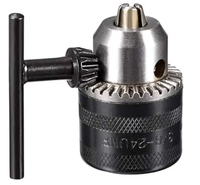Mandrin de perceuse sans fil filaire à impact électrique en acier 3/8-24UNF avec accessoires d'outils sans fil de capacité 1.5-10mm avec clé dans la boîte