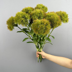 Flores Verdes Artificiales, Clavel Decorativo para el Hogar, Plantas Falsas, Adorno para Jardín u Oficina, Planta Artificial para Paisajismo - Product Image 2