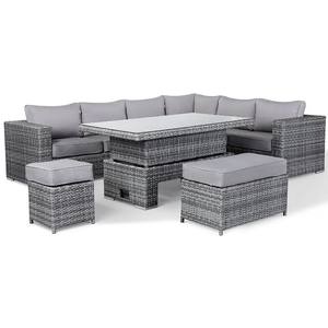 Ensemble de <span class=keywords><strong>4</strong></span> pièces de salle à manger moderne de luxe, en métal et aluminium, avec corde, canapé de jardin, foyer, meubles de <span class=keywords><strong>patio</strong></span> en rotin pour l'extérieur. - Product Image 2
