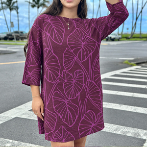Robe midi décontractée à imprimé plage fabriquée en usine, avec bandeau élastique, luxueuse, 100% rayonne, style hawaïen - Product Image 2