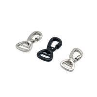 Alliage de zinc métal noir accessoires sans nickel placage pivotant oeil boucle déclencheur Clip fermoir mousqueton