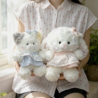 Niedliches Blumenkleid Kleines Tier-Plüschtier Handflächengroße Kleine Stoffpuppe für Feiertagsgeschenk Geburtstagsgeschenk