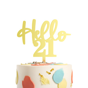 Happy Birthday Decoration Lot De 6 Décorations De Gâteau D'anniversaire Dorées En Paillette A Gateau