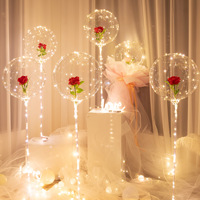 Guirlande LED en forme de colonne ronde, filet de tulle, rose, vague, ballon Bobo pour la décoration de mariage, de fête ou de chambre.