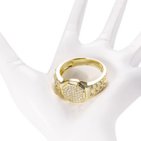 CM bijoux à la mode en laiton 14K plaqué or rhodium plaqué zircon incrusté bague de montre bague haut de gamme Anillo diamant femmes bagues