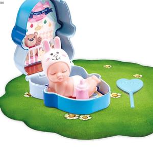 Pretty Girl Fashion Blue Mushroom Juguetes <span class=keywords><strong>de</strong></span> plástico Cute Lying Mini Baby Doll - Product Image 2